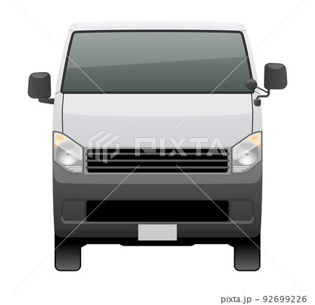前方から見た車のイラスト（商用バン） 92699226