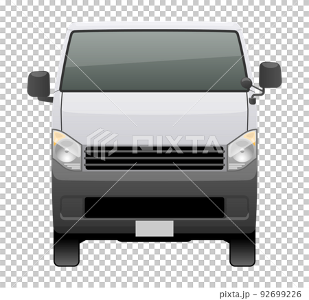前方から見た車のイラスト（商用バン） 92699226