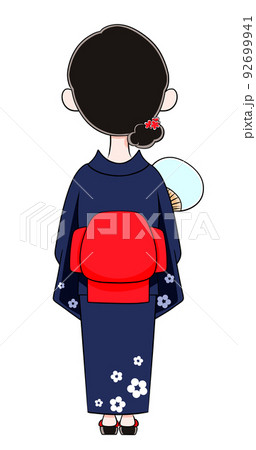 浴衣姿の女性 後ろ姿 浴衣姿の女性 後ろ姿 92699941