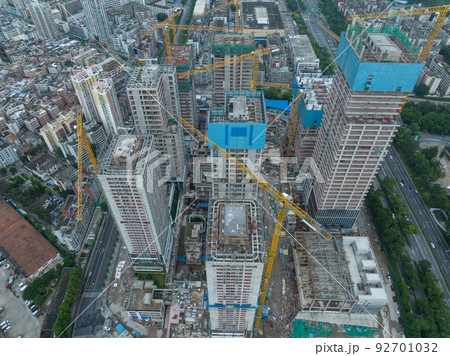 Aerial view of constructions ite in shenzhen city, China Aerial view of constructions ite in shenzhen city, China 92701032