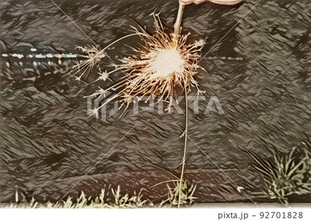 線香花火 92701828