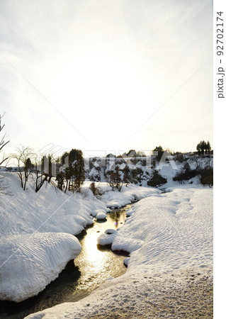 破間川と雪景色(新潟県) 破間川と雪景色(新潟県) 92702174