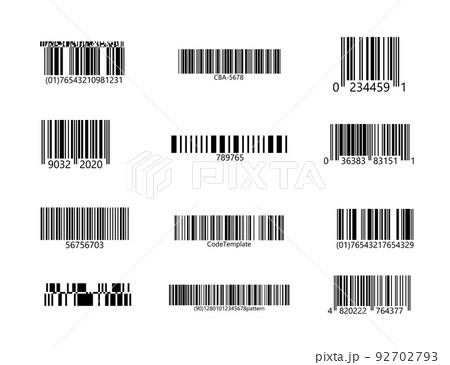 Code stickers on isolated background. Code sample 92702793