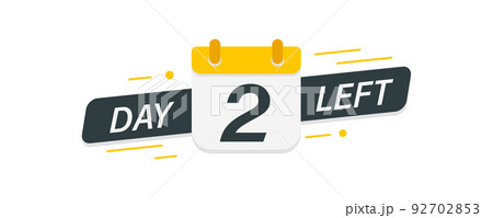Promotion icon. Days countdown banner. Web banner with calendar. 92702853