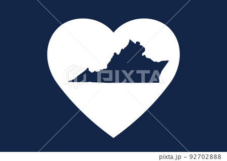 Patriotic heart symbol. US American state inside the heart shape. Patriotic heart symbol. US American state inside the heart shape. 92702888