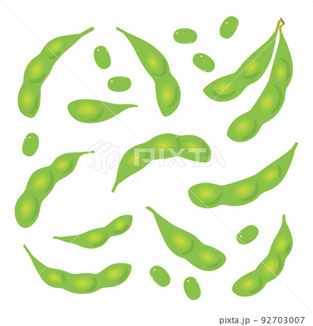 野菜イラスト　バラエティセット　エダマメ 92703007