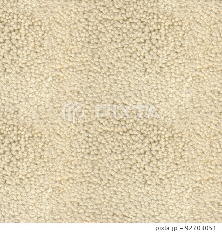 Seamless beige carpet rug texture background from above 92703051