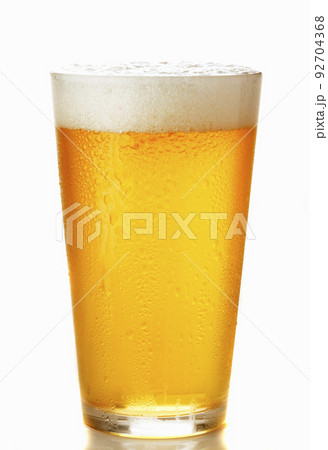 Glass of beer isolated 92704368