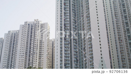 Hong Kong residential building facade Hong Kong residential building facade 92706136