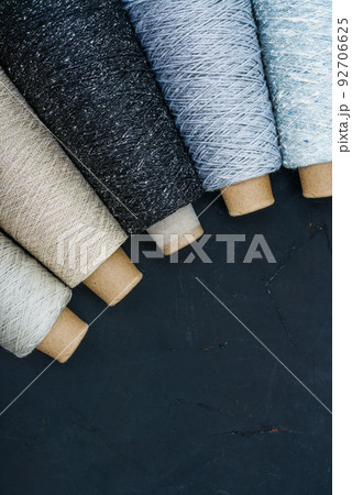 Set of colored yarn for knitting on cone Set of colored yarn for knitting on cone 92706625
