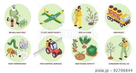 Isometric Agriculture Pest Control Set 92706844