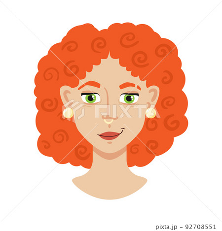 Portrait Ginger Woman Composition Portrait Ginger Woman Composition 92708551