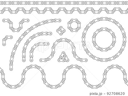 ローラーチェーンのイラスト素材集 ローラーチェーンのイラスト素材集 92708620