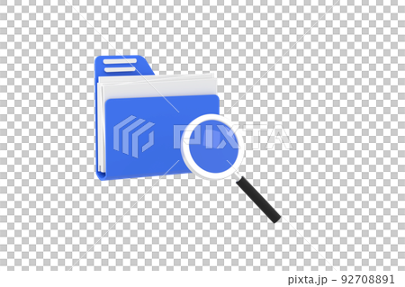 Folder icon and magnifying glass. Open folder icon. Folder with documents Folder icon and magnifying glass. Open folder icon. Folder with documents 92708891