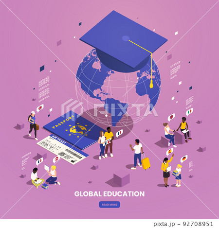 Global Education Isometric Composition 92708951