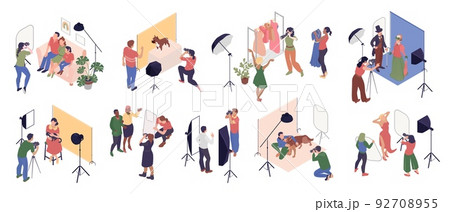 Photo Session Isometric Set 92708955