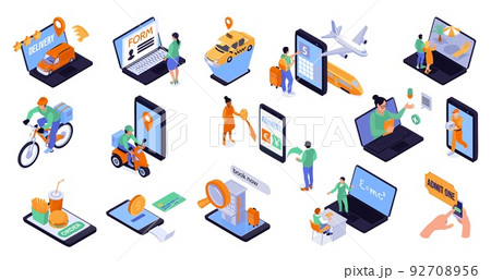 Online Services Isometric Set 92708956