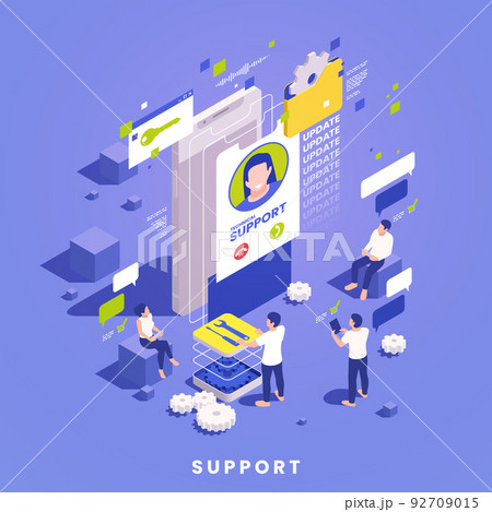 Isometric Technical Support Concept Isometric Technical Support Concept 92709015