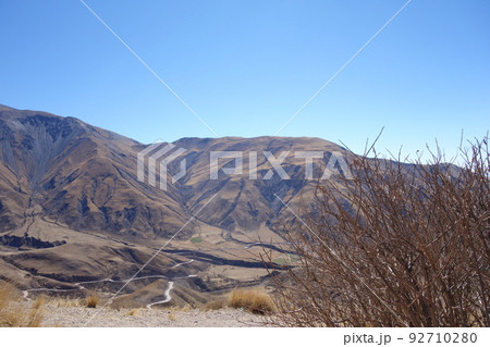 dangerous winding desert road. Route 33, Salta, Argentina. dirty road on Andes mountains dangerous winding desert road. Route 33, Salta, Argentina. dirty road on Andes mountains 92710280