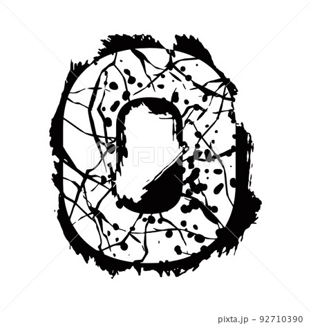 Distressed grunge font.Black vector letter isolated on white background. Distressed grunge font.Black vector letter isolated on white background. 92710390