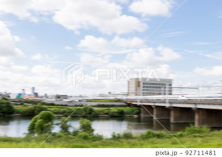 【東海道新幹線】庄内川を渡る新幹線 92711481