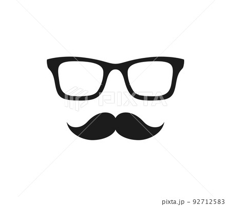 Mustache and Glasses isolated on white background Mustache and Glasses isolated on white background 92712583