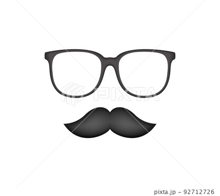 Mustache and Glasses isolated on white background 92712726