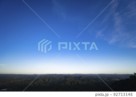 千葉県君津市九十九谷展望公園夕景 92713148