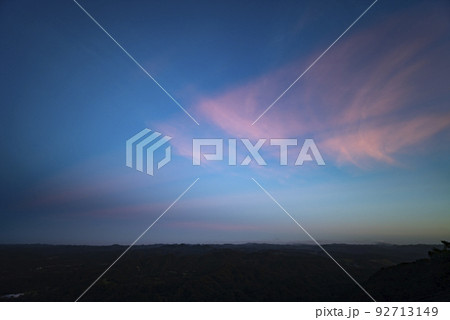 千葉県君津市九十九谷展望公園夕景 92713149