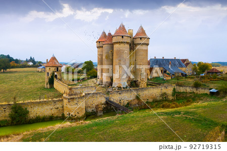 Aerial view of Chateau Sarzay 92719315