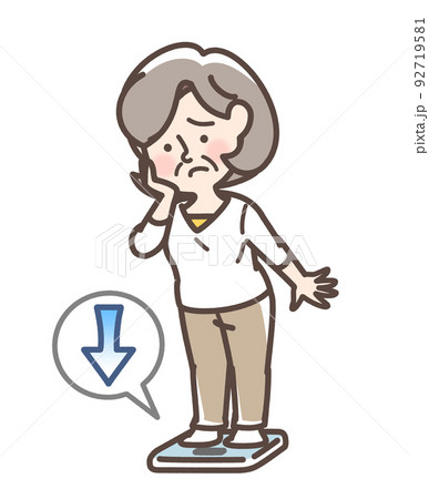 体重の減少が気になる女性 92719581