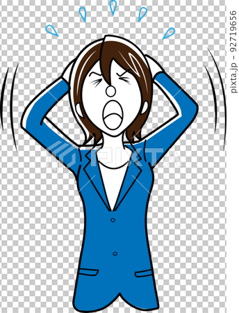 ミスをして焦るビジネスマン 92719656