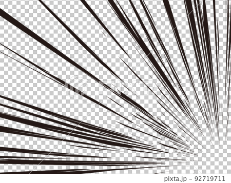 集中線（黑白） 92719711