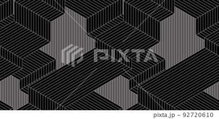 幾何学ラインパターン　背景素材 92720610