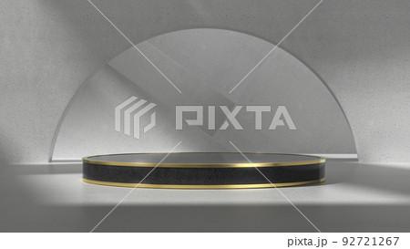 Podium for product show with terrazzo room background. Podium for product show with terrazzo room background. 92721267