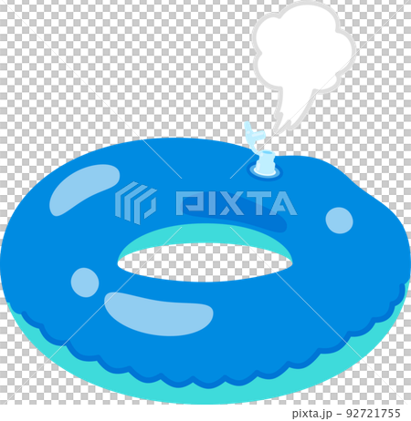 A float with air coming out of an open stopper 92721755