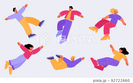 Happy people fly, floating in air 92722660