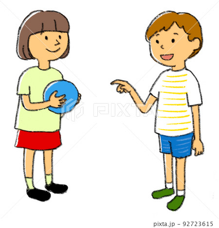おしゃべりする子供達 92723615