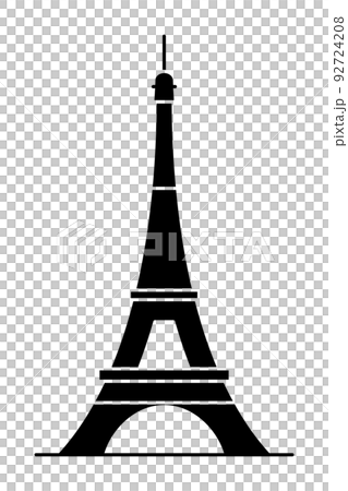 Silhouette of the Eiffel Tower 92724208