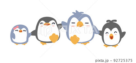 happy penguin family cartoon vector happy penguin family cartoon vector 92725375