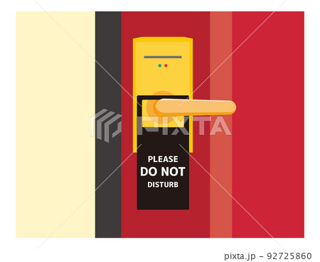 ホテルのドアプレート Do Not Disturb ベクターイラスト ホテルのドアプレート Do Not Disturb ベクターイラスト 92725860