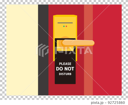 ホテルのドアプレート Do Not Disturb ベクターイラスト ホテルのドアプレート Do Not Disturb ベクターイラスト 92725860