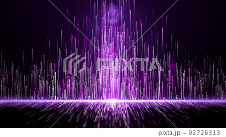 Purple digital lines move up technology digital particle abstract background. 3d Rendering Purple digital lines move up technology digital particle abstract background. 3d Rendering 92726313