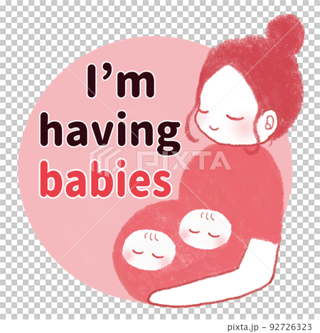 英語のマタニティマーク　私は妊娠しています 92726323