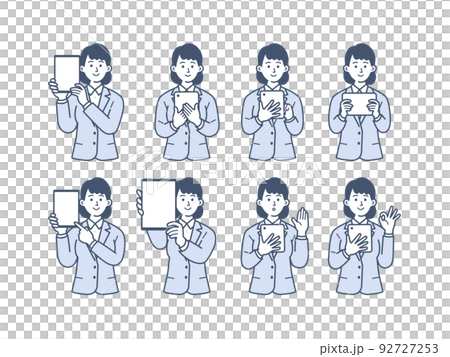 ビジネスパーソンのイラストのセット 92727253