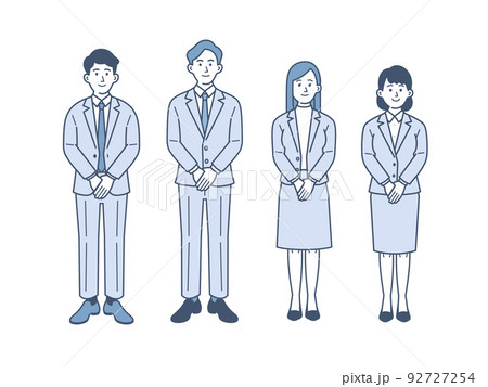 ビジネスパーソンのイラストのセット 92727254