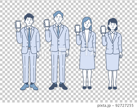ビジネスパーソンのイラストのセット 92727255