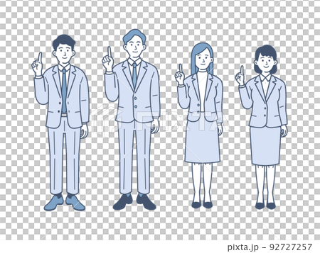 ビジネスパーソンのイラストのセット 92727257