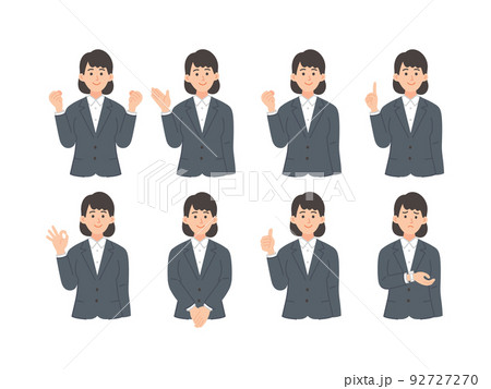 ビジネスパーソンのイラストのセット ビジネスパーソンのイラストのセット 92727270