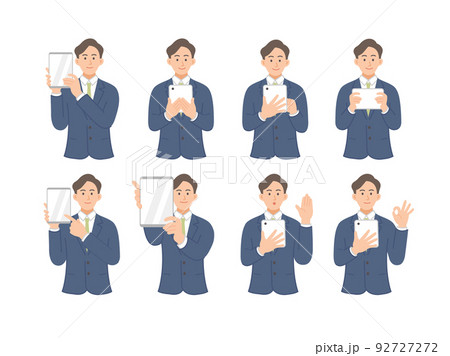 ビジネスパーソンのイラストのセット ビジネスパーソンのイラストのセット 92727272